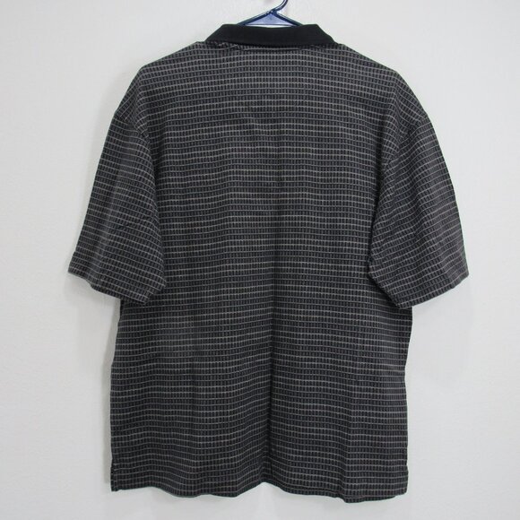 Vintage Nike Golf Polo Black/Gray/Cream Short Sleeve Medium shirt - Picture 5 of 16